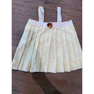 Vintage 70's Baby Girl Pleated Swing Dress, size 6-9 months